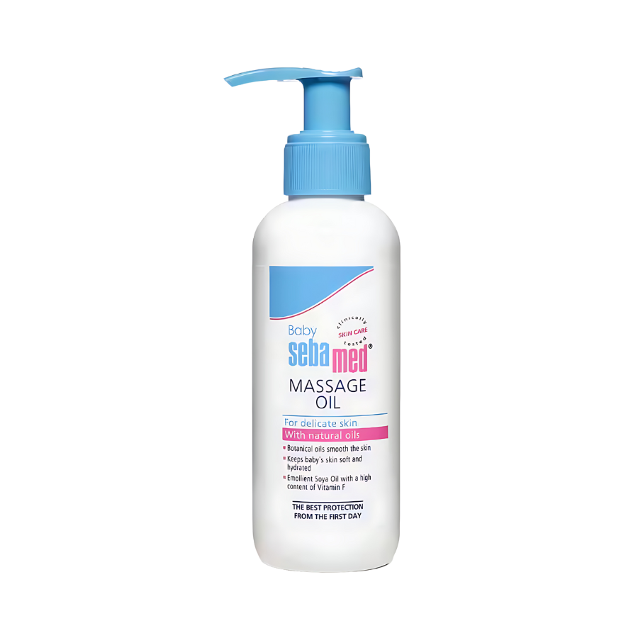 Sebamed Baby Massage Oil, Contains Soya Oil & Vitamin F, Non Greasy, Does Not Solidify (150ml)