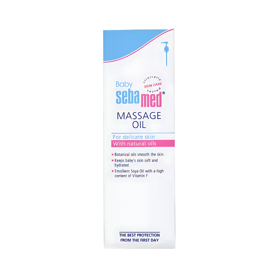 Sebamed Baby Massage Oil, Contains Soya Oil & Vitamin F, Non Greasy, Does Not Solidify (150ml)