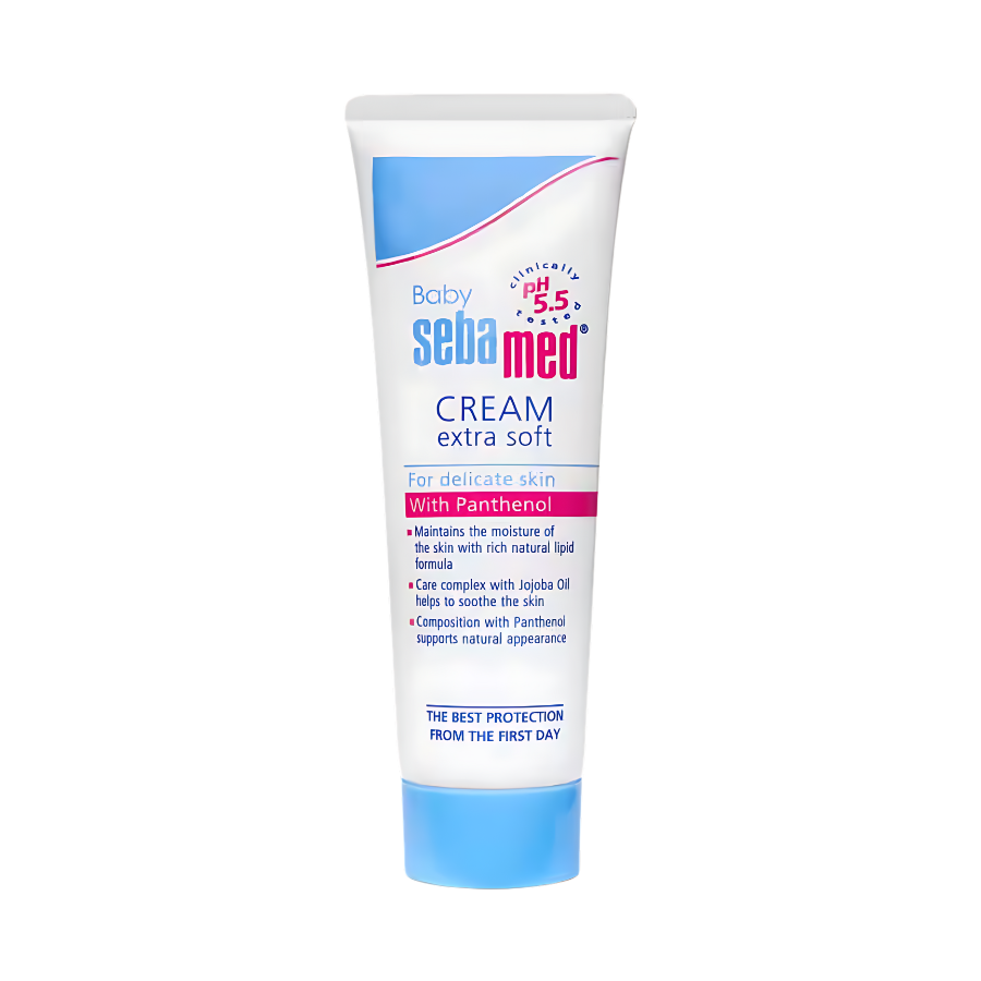 Sebamed Baby Cream Extra Soft, PH 5.5, Panthenol And Jojoba Oil, Clinically Tested, ECARF Approved (50ml)