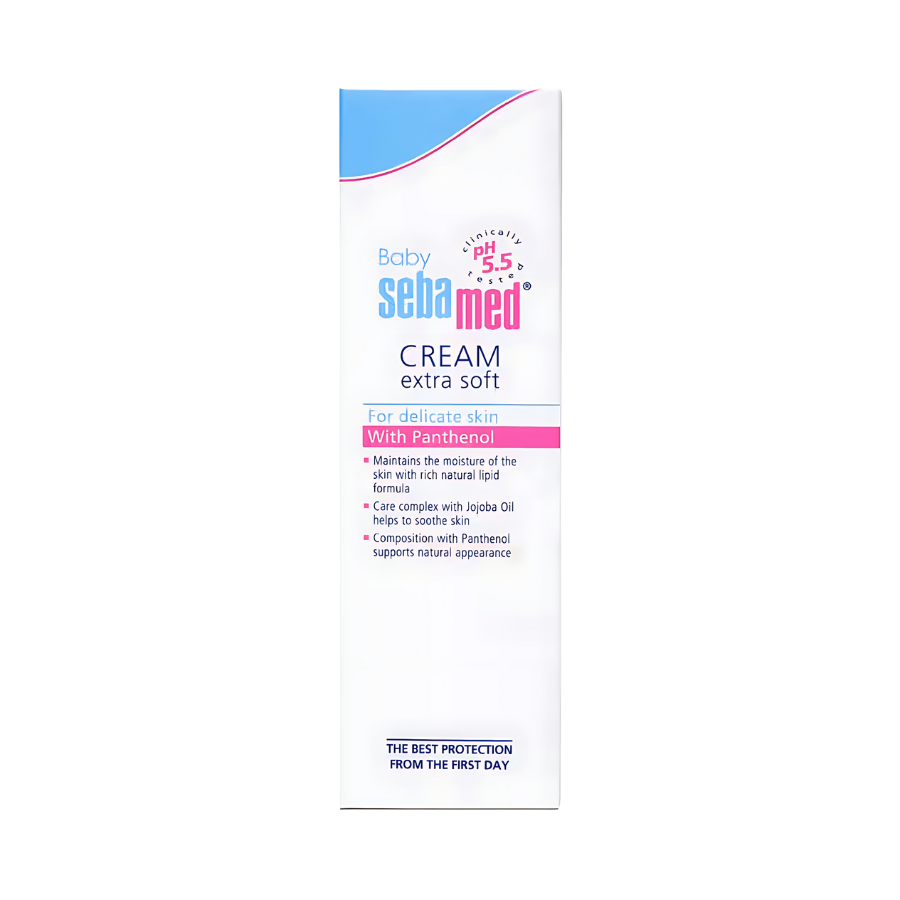 Sebamed Baby Cream Extra Soft, PH 5.5, Panthenol And Jojoba Oil, Clinically Tested, ECARF Approved (50ml)