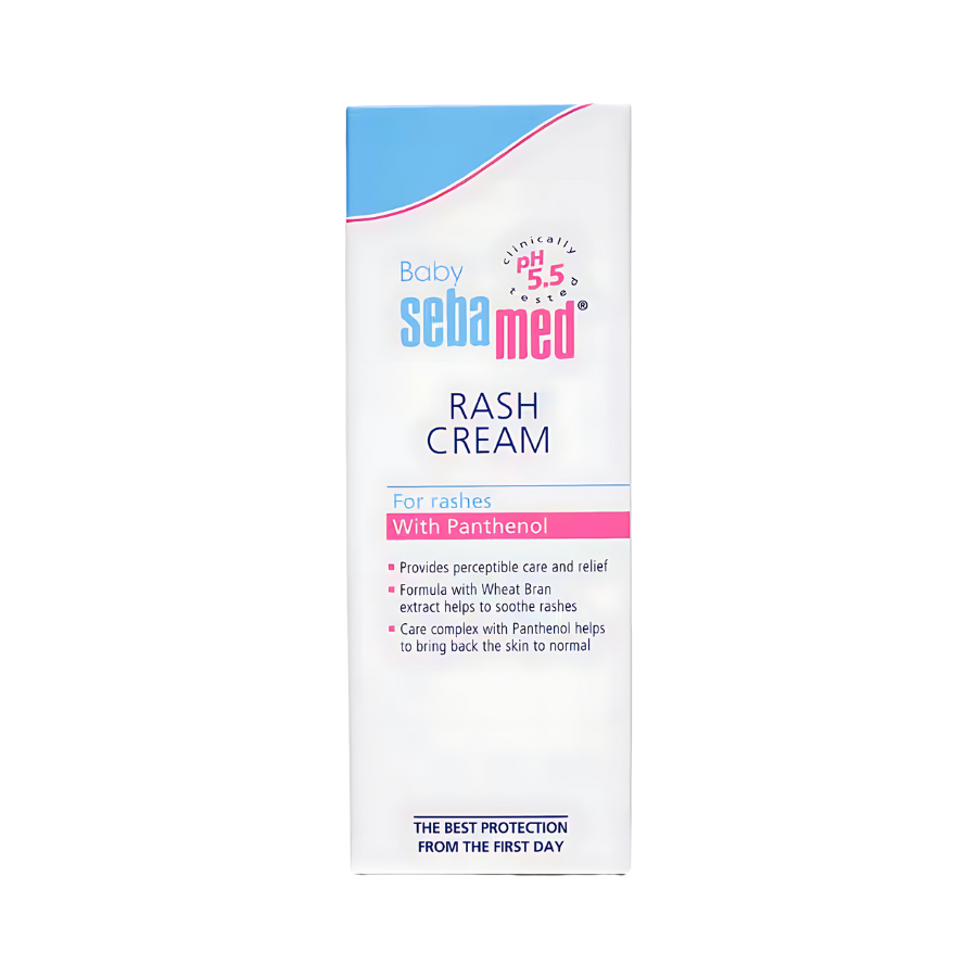 Sebamed Baby Rash Cream, PH 5.5, Panthenol & Wheat Bran, Clinically Tested, For Delicate Skin (100ml)